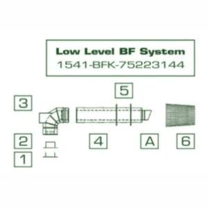 Mistral 15-41kW Low Level Balanced Flue Kit 800mm PLASTIC 120 / 80mm