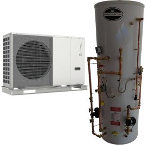 Clivet 4.2kW Air Source Heat Pump with Telford 250 Litre Pre Plumbed Heat Pump Cylinder Package
